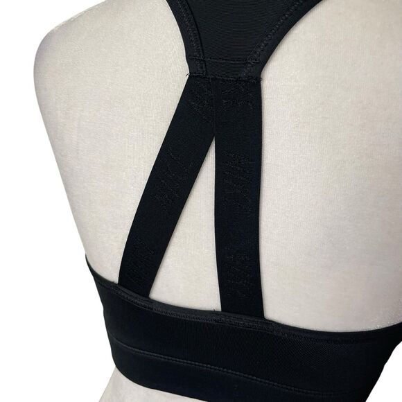 Nike Small Victory Compression Sports Bra Black Logo Straps Medium Impact - Picture 9 of 9